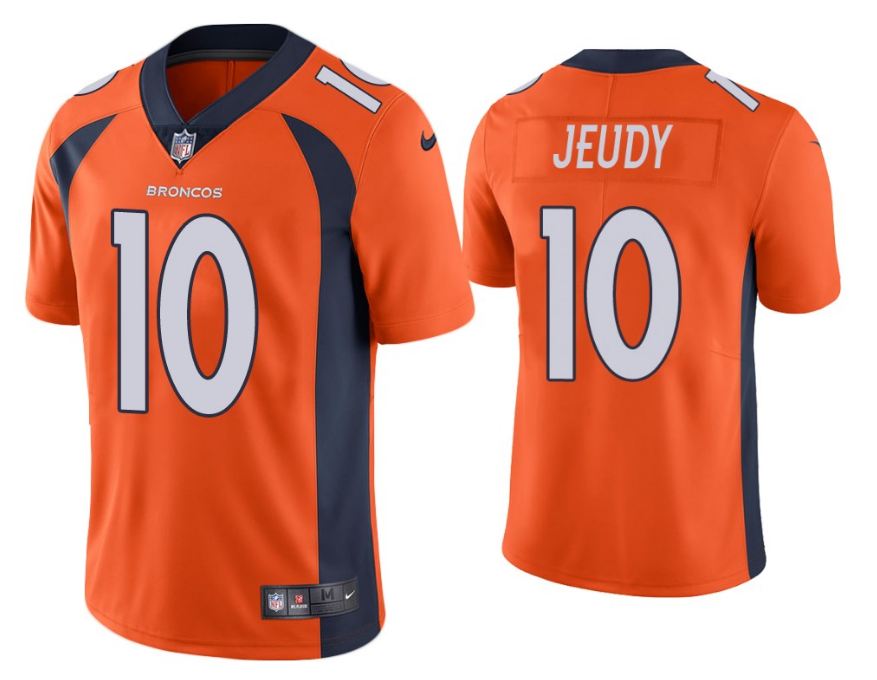 Men's Denver Broncos #10 Jerry Jeudy Orange 2019 Vapor Untouchable Stitched Jersey